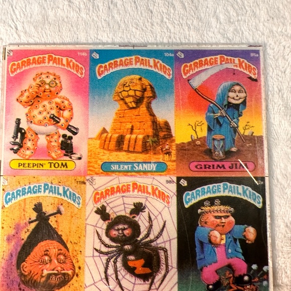 Rare Vtg MCM 1986 Six Different Images Of Garbage Pail Kids Carnival Prize Glass - Picture 11 of 15